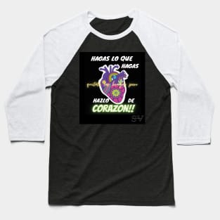 colorful heart and funny phrase Baseball T-Shirt